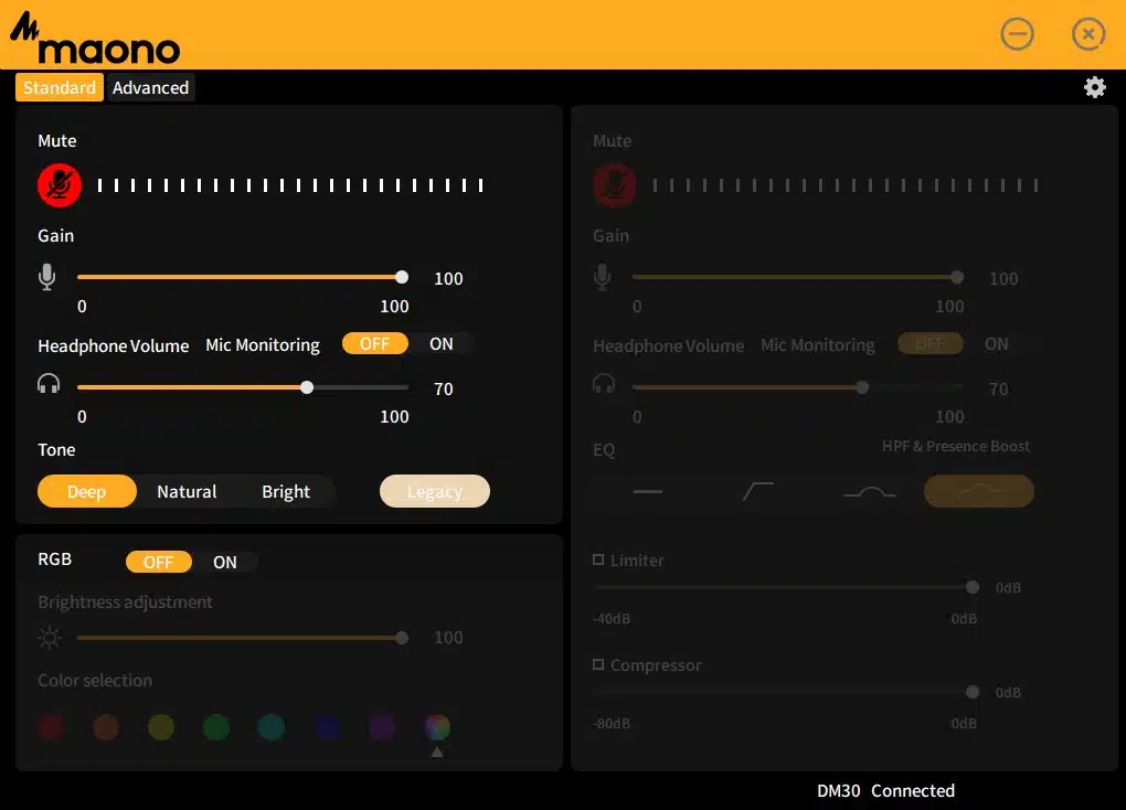 Maono-DM30-RGB-Microphone-Software