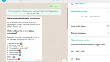 WhatsApp Has Launched a Coronavirus-Related information Center